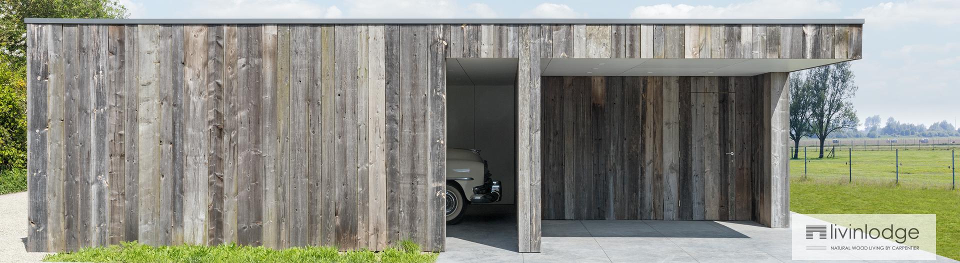 Modernos garajes de madera