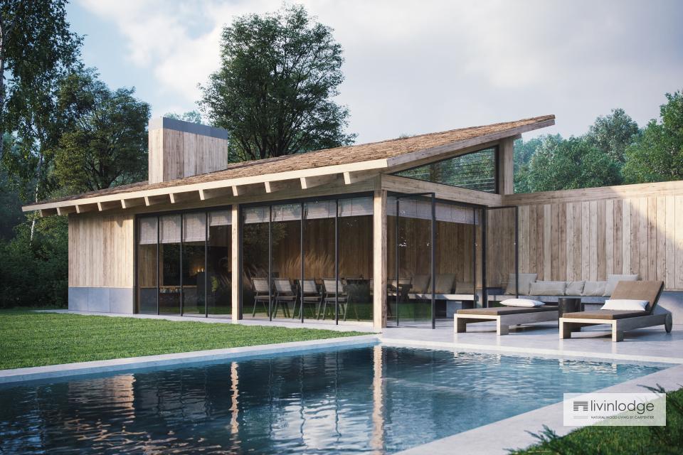 Pool house de madera